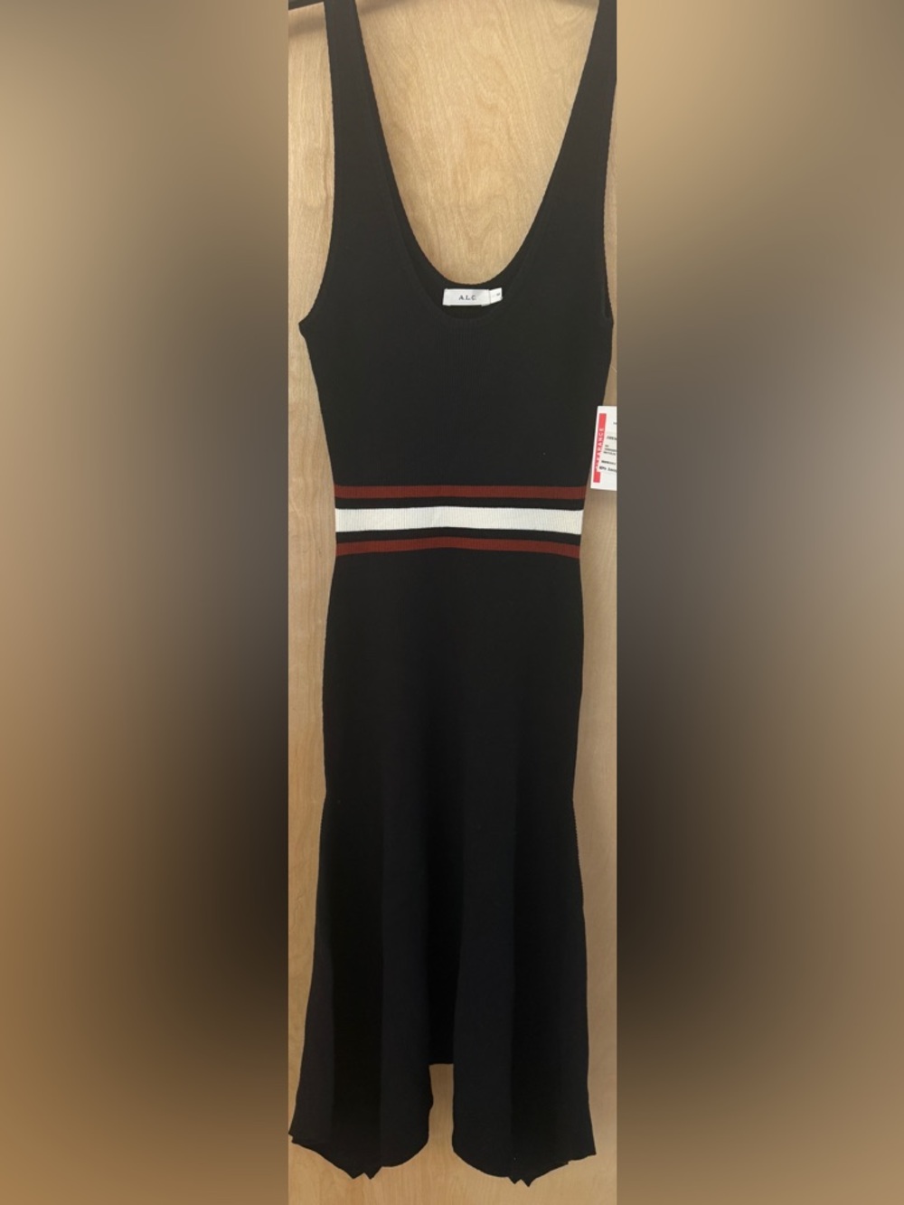 A.L.C. Anders Handkerchief Hem Knit Midi Dress - Picture 4 of 16